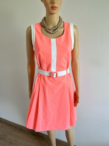 Robe orange fluo blanche - fluo, et