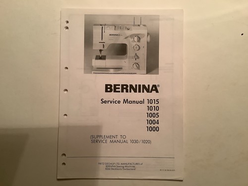 Bernina service manual - bernina,