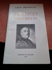 Rare livre Franco chef d'état