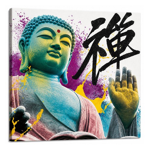 Cadre bouddha pop - pop, art