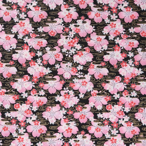 Tissu japonais coton fleur - tissu,