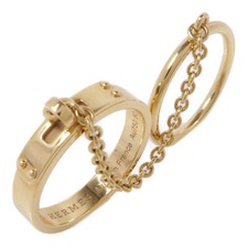 HERMES Bague Kelly TPM Double 18K Yellow Gold Hermes#50 US#5.25/4.5