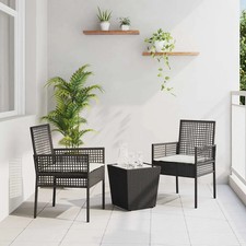 Ensemble bistro de jardin 3 pcs Poly rotin bistrot Mobilier Chaises vidaXL vidaX