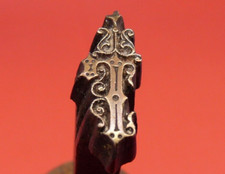 Ancien fer à dorer bronze N°