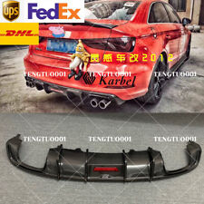For Audi  A3 Non Sline Sedan 13-16 Carbon Fiber Rear Diffuser Spoiler K Style