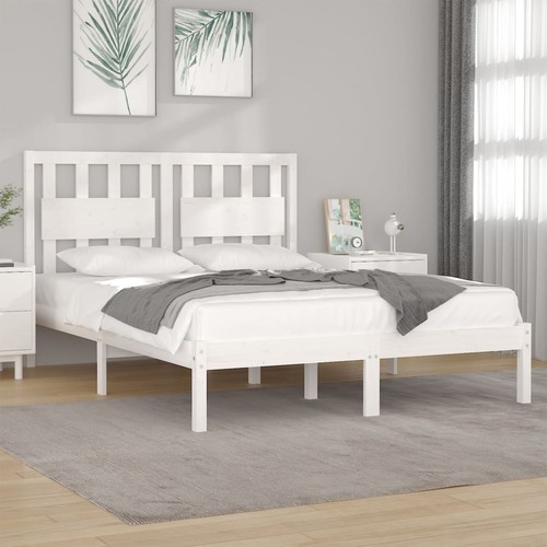 Cadre lit blanc - cadre, pin