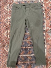 Lululemon ABC WARPSTREME SLIM  5 pocket pant size 35/32 Sage green 
