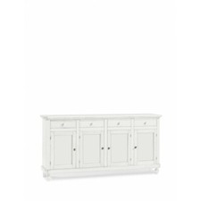 Commode Dressoir 4 Portes 4 Tiroirs Blanc Matt Art Pauvre Classique