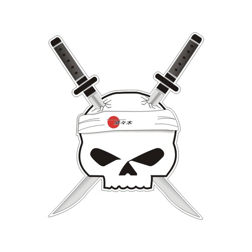Sticker plastifié skull - sticker,