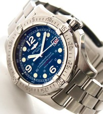 BREITLING watch, A17390 SUPEROCEAN STEELFISH Automatic, 2000m, BLUE, 44mm, WOW!
