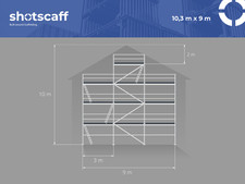 Neuf 10 x 9 m scaff 74