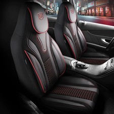 Car seat covers for VW Touran in black-red (Tokyo)