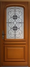 Porte D'entrée Bois Vitrée