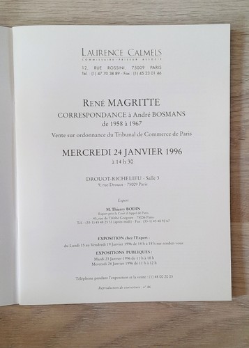 René magritte correspondance - rené,