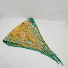 NO TARIFF Hermes scarf Pleats scarve   Greens Silk100% 3977242