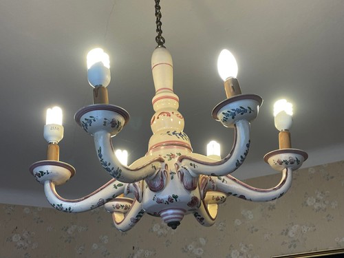 Lustre ancien faience de - faience,