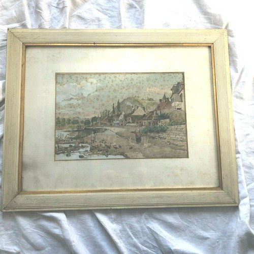 Aquarelle paysage ferme 19 - paysage,