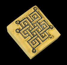 Noeud Sans Fin Bouddhiste  Tampon Encreur Bois Block Print Scrapbooking  #8216