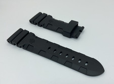 NEW AUTHENTIC PANERAI WATCH 26MM BLACK RUBBER STRAP CAOUTCHOUC BLACK OEM