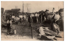 Old postcard 49 - Angers (M. et L.) - 422. Les Fendeurs d'Ardoises, quarries of Trélaze