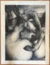 DESSIN ANCIEN CRAYON FUSAIN