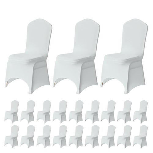 100pcs housses chaise - housses, blanc