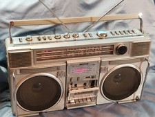 RISING SRC-2015 BOOMBOX Stereo & Cassette WORKING Radio GHETTOBLASTER 20/20 Tape
