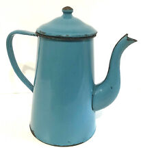 Antique Vintage Kitchen Enameled Teapot/Coffee Maker