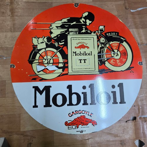 Mobil oil porcelain enamel - oil,