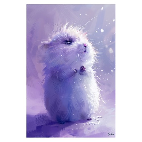 Affiche numérique hamster - affiche,