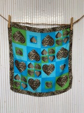 Foulard carré de soie Vintage