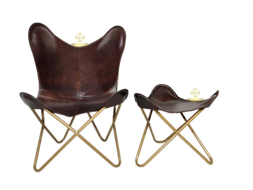 Chaise papillon cuir - chaise, en