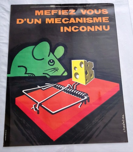 Affiche vintage inrs - inrs, bernard