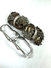 Vintage Brooch Knoll and Pregizer Dress Clip Duette Sterling Paste Stones Signed