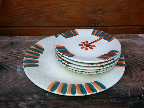 Lot assiettes peint a la - lot,