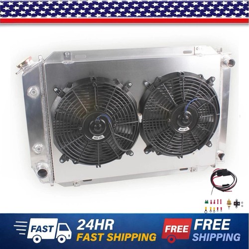 Aluminum 3row radiator shroud - aluminum,