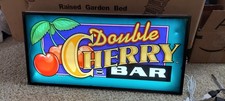 Double Cherry Bar 'Belly Glass' IGT Slot Machine Glass Pro Framed and Backlit