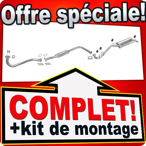 Ligne pot échappement - ligne, pour