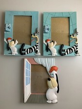 LOT 3 CADRES PHOTO TEX AVERY - DROOPY - LE LOUP DEMONS & MERVEILLES 1995 TURNER