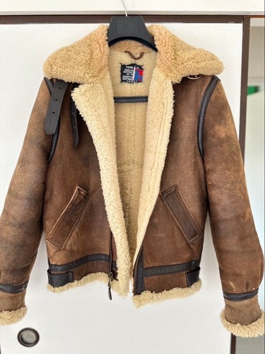 Schott blouson cuir mouton - en,