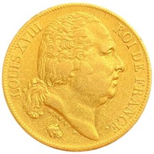 #F0103 France : 20 francs 1819 A - Louis XVIII - Louis d'or / Napoléon - Or