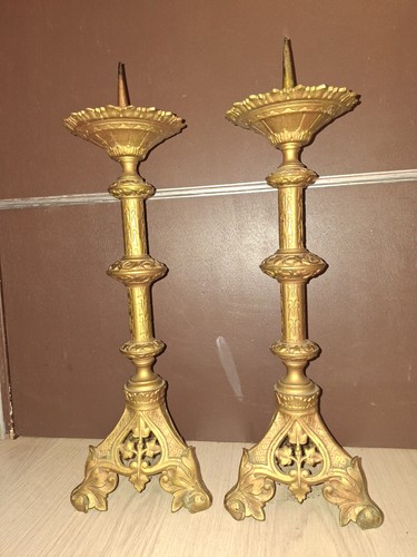 Paire des pique cierges - des, pique-cierges/bronze