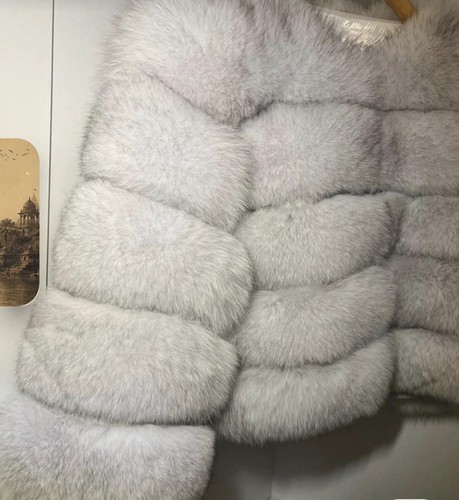 Veste femme fourrure - , grise
