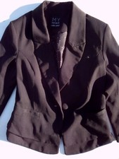 Belle veste blazer tailleur Cache CacheT S 36 Noire neuve (mesures)