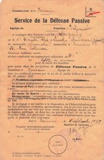 OLD PAPER MILITARIA PASSIVE DEFENSE SERVICE 1939 BARREL NURSE (47)