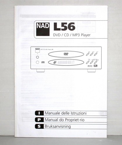 Nad l56 notice utilisation - notice, d'utilisation