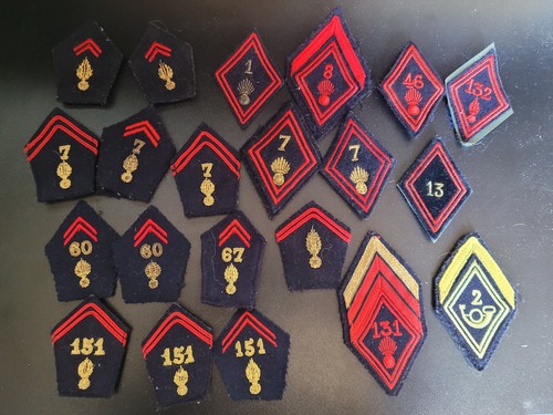 Lot ecussons losange regiment - ecussons,