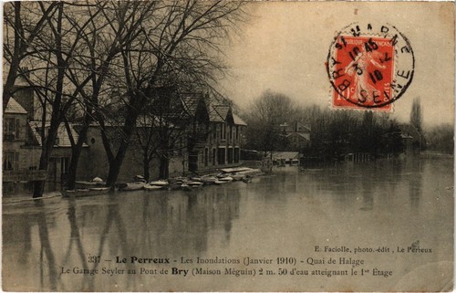 Cpa perreux garage - le,