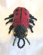 Jolie Coccinelle Décorative En Perles Pour Pendentif Broche Porte-clés