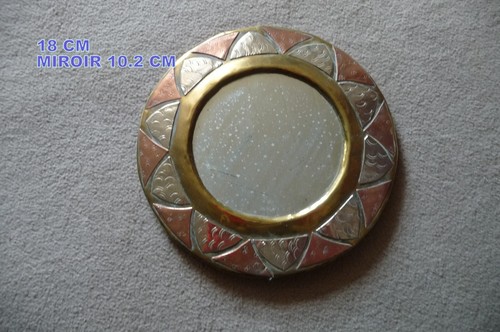 Miroir rond cuivre - rond,